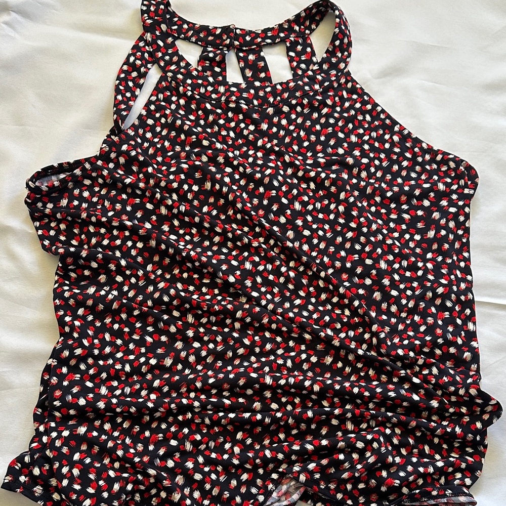 Chic Black and Red Women's Tank Top
